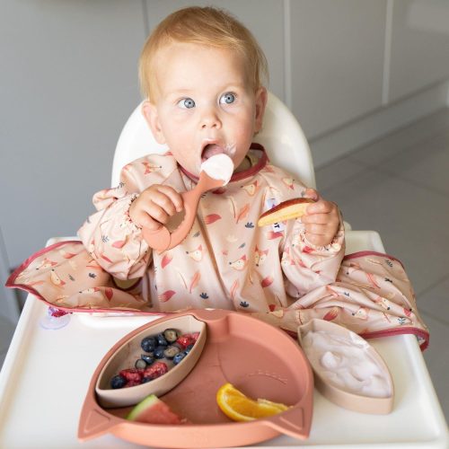 Bavoir Cover et Catch à ventouses BEIGE Tidy tot