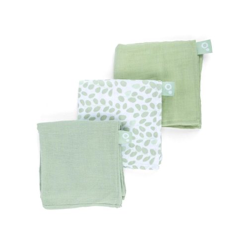 Lot de 3 langes gaze de coton VERT Doomoo