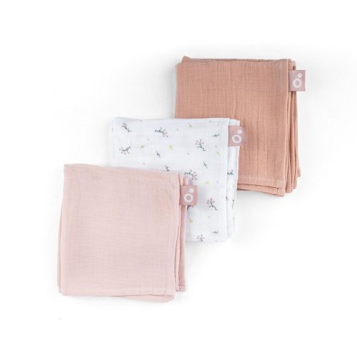 Lot de 3 langes gaze de coton ROSE Doomoo