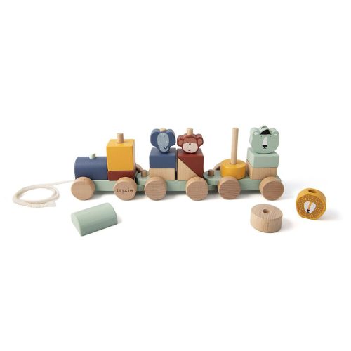 Train en bois animaux MULTICOLORE Trixie