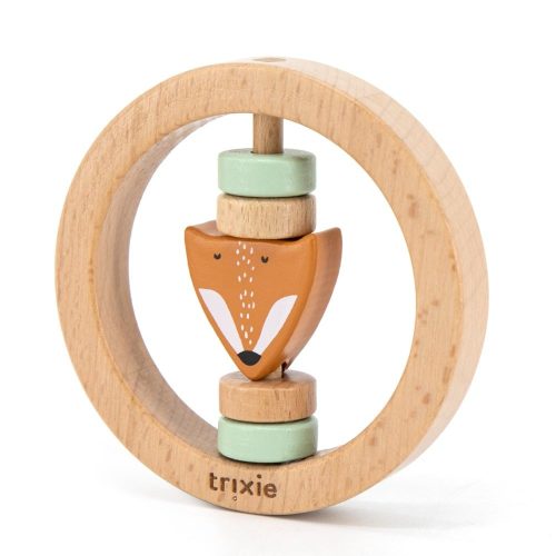 Hochet rond en bois ORANGE Trixie