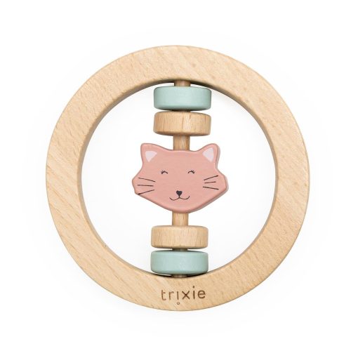 Hochet rond en bois  ROSE Trixie