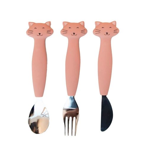 Couverts 3 pièces en silicone ROSE Trixie