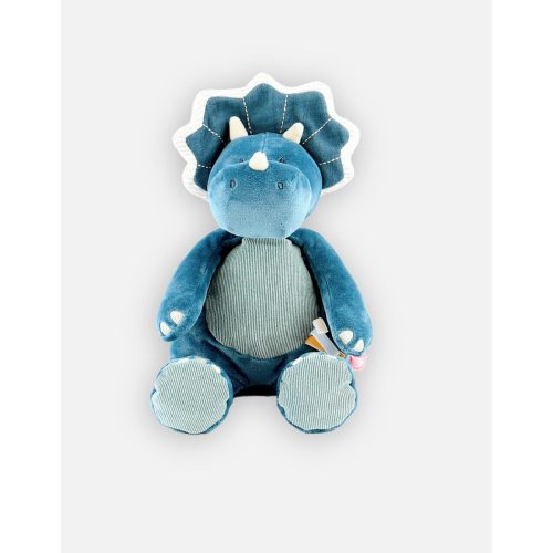 Peluche Small Dino Ops Veloudoux Tiga & Stegi BLEU Noukie's