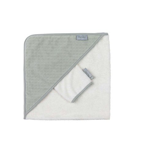 Sortie de bain avec gant VERT Périclès