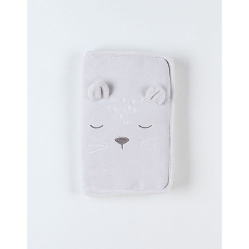 Protège carnet de santé veloudoux Babou et Kendi GRIS Noukie's