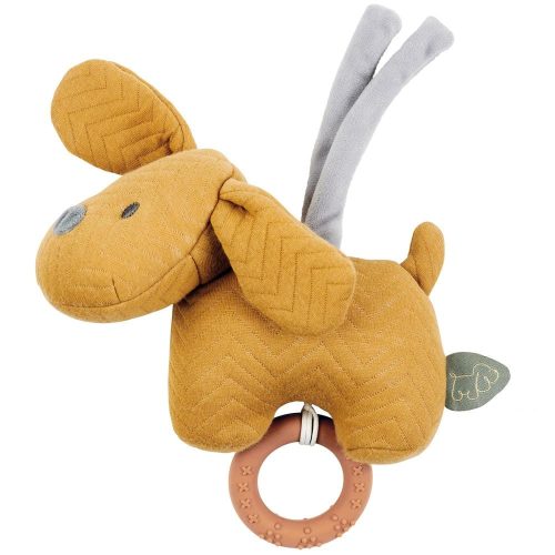 Charlie mini musical chien jacquard  MARRON Nattou
