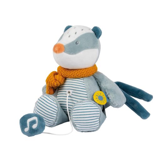 Mini Peluche musicale Felix le blaireau Felix et Leo BLEU Nattou