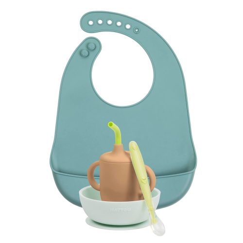 Set repas 4 pièces silicone MULTICOLORE Nattou