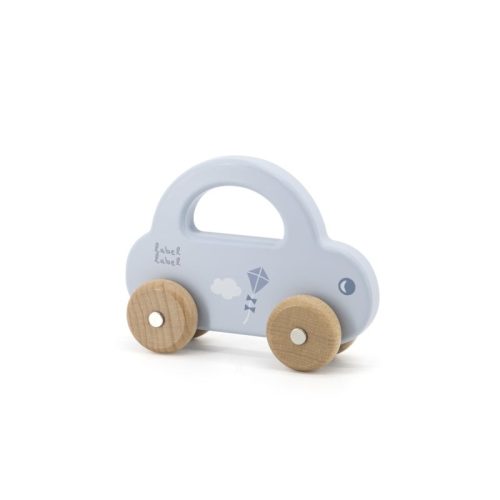 Petite voiture en bois BLEU Label Label