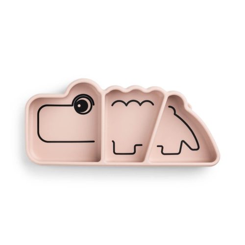 Assiette silicone avec ventouse  Croco ROSE Done by Deer