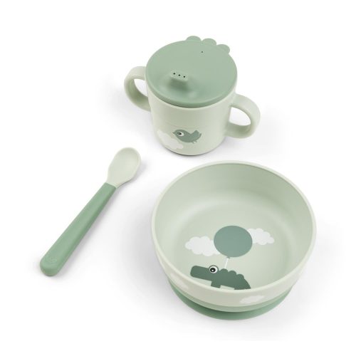 Coffret premier repas Foodie Happy clouds VERT Done by Deer