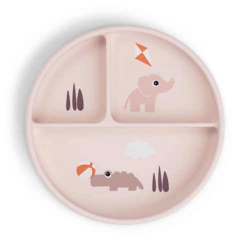 Stick&Stay assiette compartimentée Playground ROSE Done by Deer