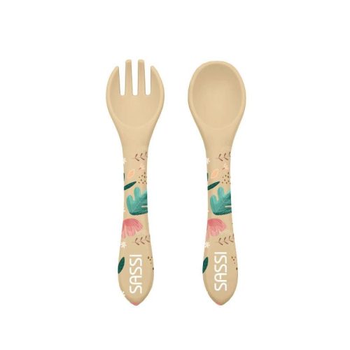 Cuillere et fourchette BEIGE Sassi Junior
