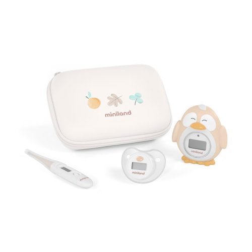 Kit de 3 thermomètres corporel/bain Valencia BEIGE Miniland