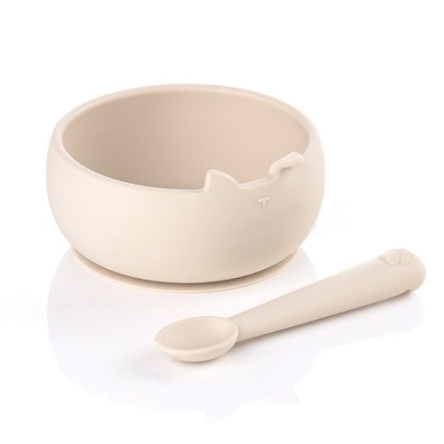 Set bol et cuillère en silicone  BEIGE Jané