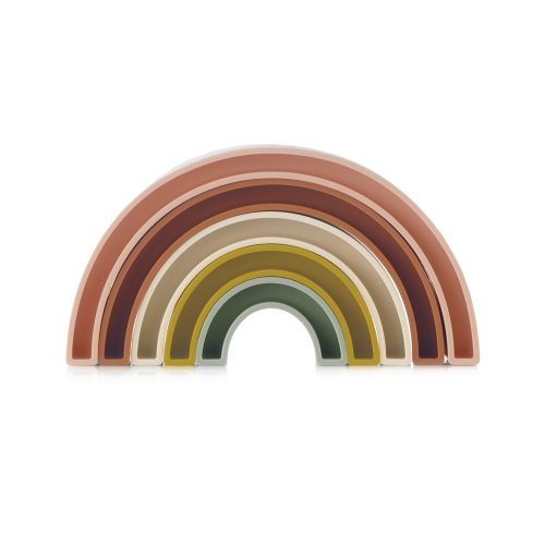 Jouet en silicone empilable arc en ciel MULTICOLORE Jané