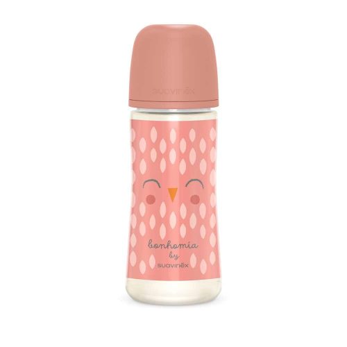 Biberon Bonhomia avec tétine Sxpro L ROSE Suavinex