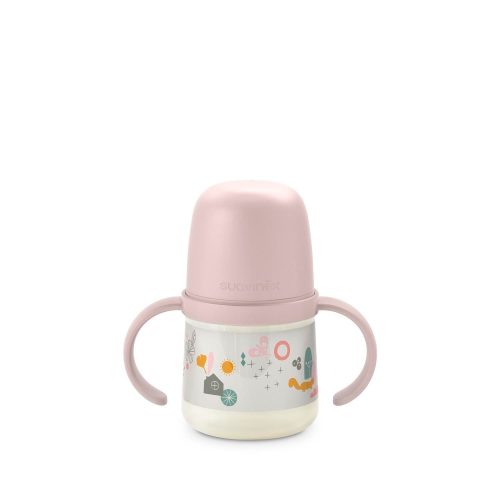 Biberon avec anses Walk ROSE Suavinex