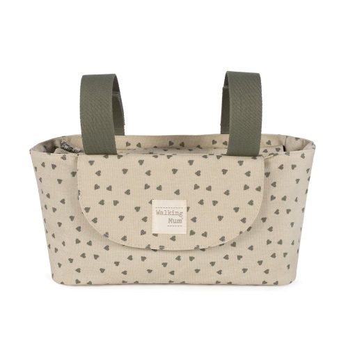 Organisateur de poussette Coeurs Poppy VERT Walking Mum