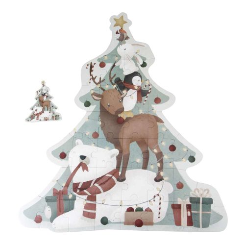 Puzzle de Noël en bois FSC MULTICOLORE Little Dutch