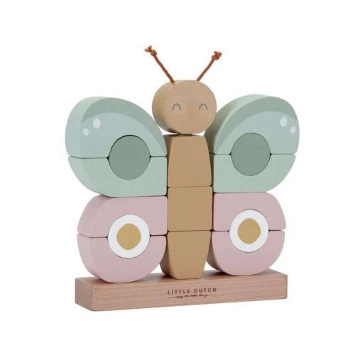 Papillon à empiler en bois  MULTICOLORE Little Dutch