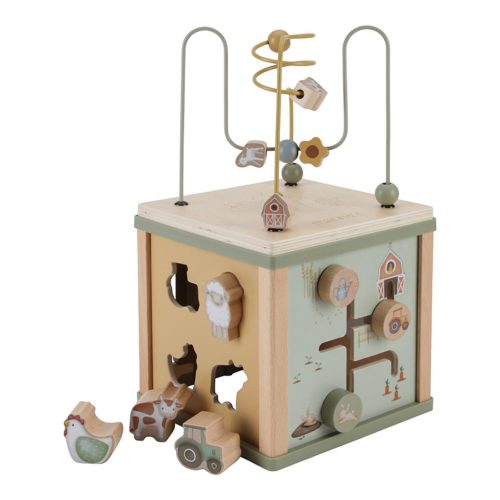 Cube d'activités en bois FSC MULTICOLORE Little Dutch