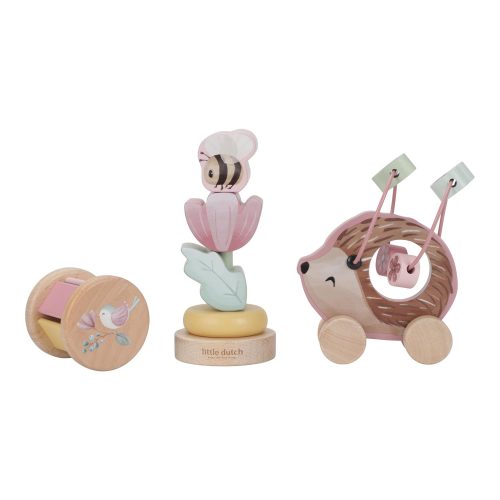 Coffret 3 jeux d'éveil en bois FSC MULTICOLORE Little Dutch