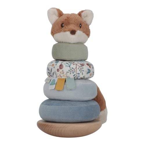 Renard à empiler doudou et bois FSC MULTICOLORE Little Dutch
