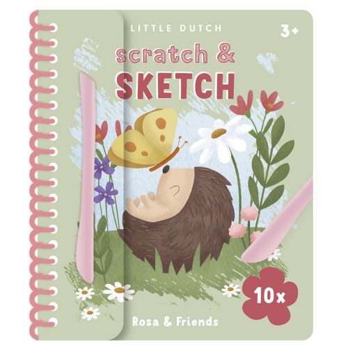 Livre à gratter - Rosa & Friends MULTICOLORE Little Dutch