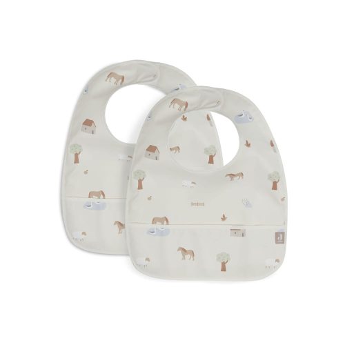 Lot de 2 bavoirs imperméable MULTICOLORE Jollein