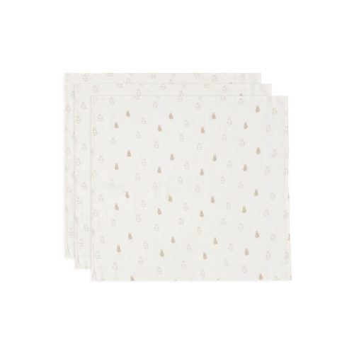 Lot de 3 Langes gaze de coton small Miffy BEIGE Jollein