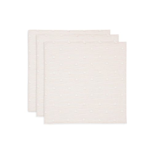 Lange gaze Coton Small  Miffy Stripe 3 pcs MARRON Jollein