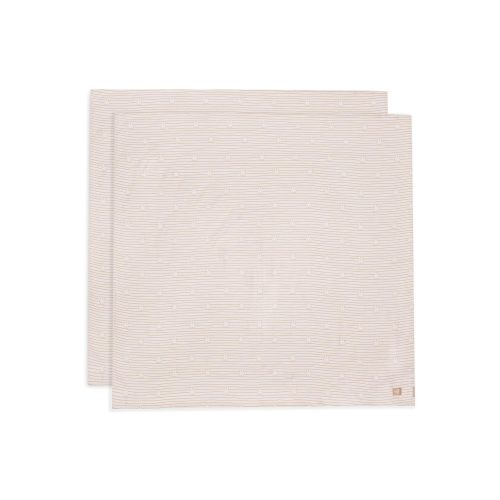 Lange gaze Coton Large  Miffy Stripe 2 pcs MARRON Jollein