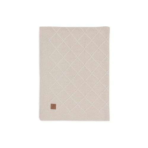 Couverture Berceau Check Knit BEIGE Jollein