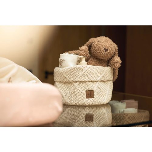Panier de rangement Check Knit BEIGE Jollein