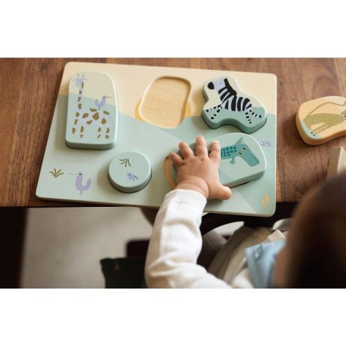 Puzzle en Bois Jungle Jambo MULTICOLORE Jollein