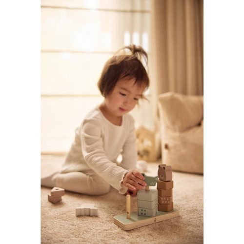 Tour d'empilage en Bois Jungle Jambo MULTICOLORE Jollein