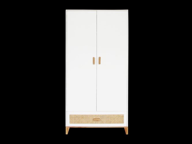 Armoire Cannage Rotin Nami BLANC Théo