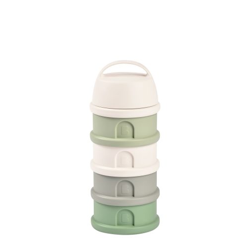 Boîte doseuse de lait 4 compartiments empilables Vert sauge