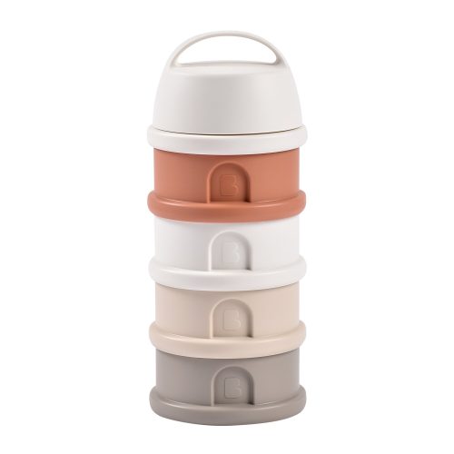 Boîte doseuse de lait 4 compartiments empilables Terracotta