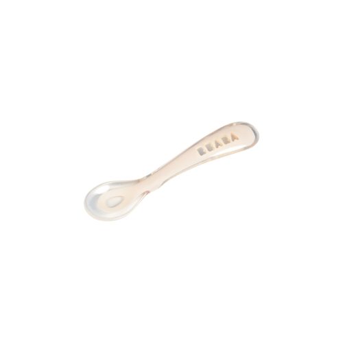 Cuillère 2ème âge silicone Rose