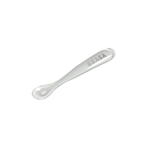 Cuillère 1er âge silicone Gris clair