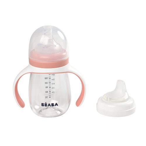 Biberon d'apprentissage 2 en 1 - 210ml Vieux rose