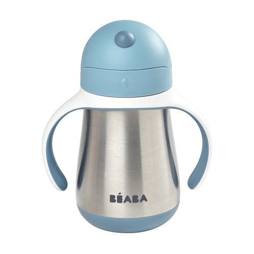 Tasse paille inox 250ml Bleu