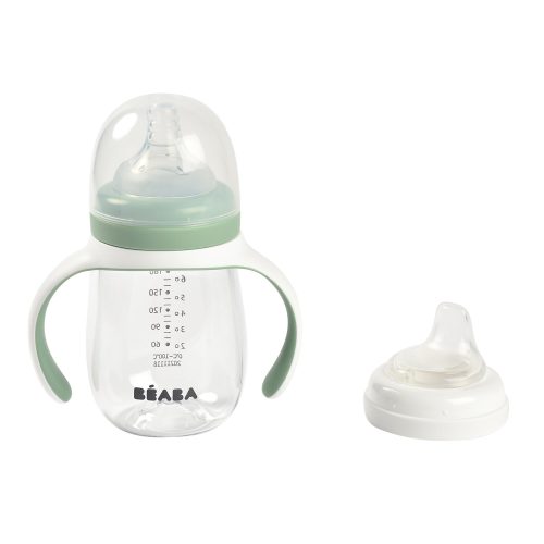 Biberon d'apprentissage 2 en 1 - 210ml Vert sauge
