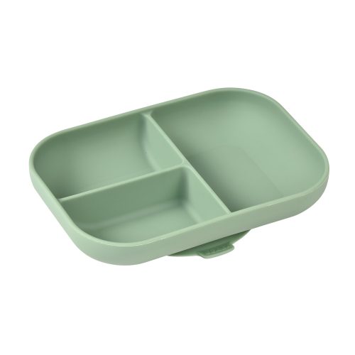 Assiette compartimentée silicone Vert sauge