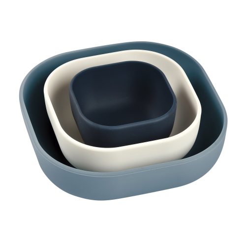 Lot de 3 bols silicone gigogne Night blue