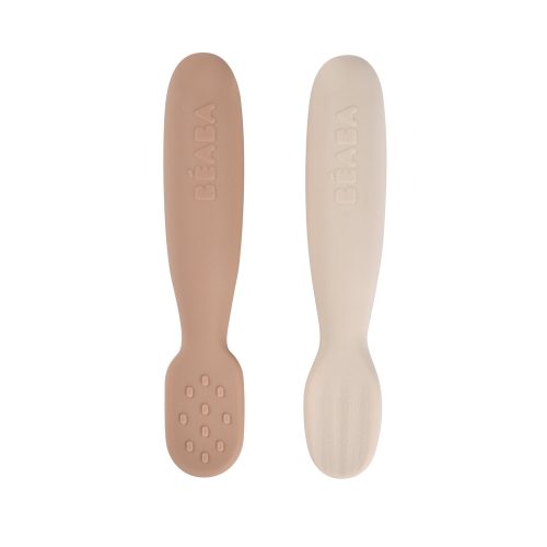 Lot 2 pré-cuillères d'apprentissage silicone - Pralin/Argile