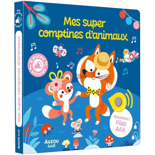 Livre Mes super comptines d'animaux MULTICOLORE Auzou